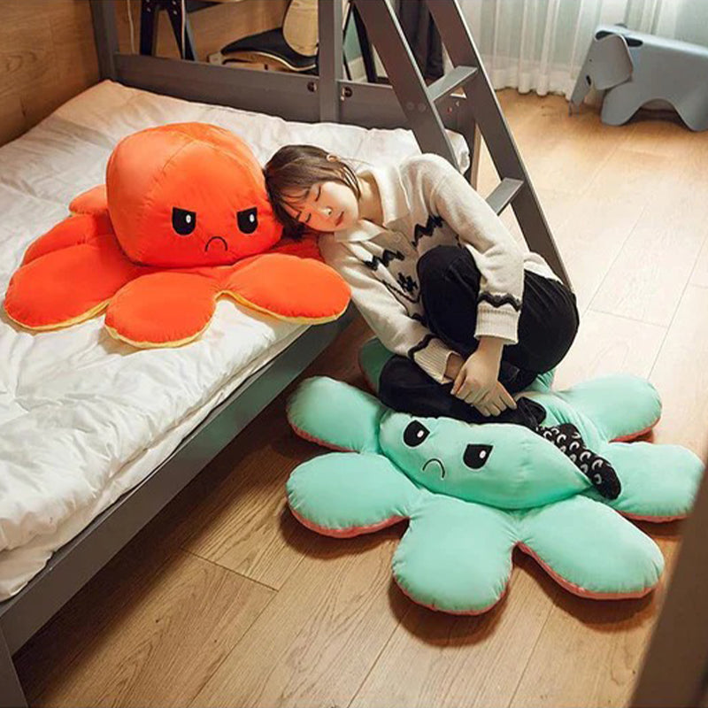 Mega Octoplush - Reversible Extra Large Octopus Plush - Giant Reversible Octopus Plush - Human Size - 130cm - 51 inch - Super Sized Octoplush - Reversible Octopus - Chilling next to bed