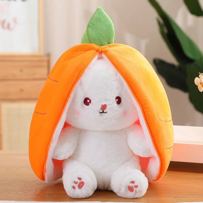 Reversible Bunny Plush Carrot to Rabbit - Kawaii Stuffed Animal for Kids and Adults - Octoplush