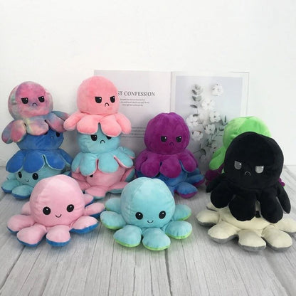Reversible Octopus Plush Octoplush Octoplushi Official Octoplush TeeTurtle Moody Octopus Plush Toy Trend Flip Plush Soft Gift Reversible Moody Toy Reversible Octoplush