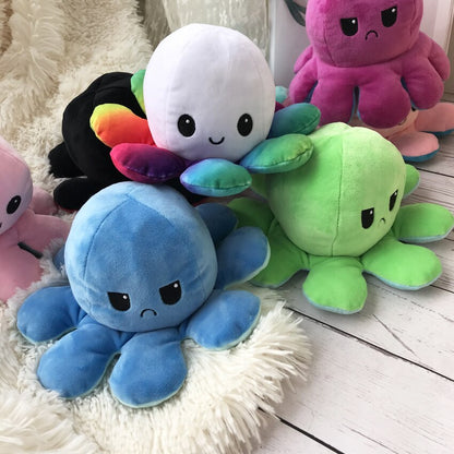Reversible Octopus Plush Octoplush Octoplushi Official Octoplush TeeTurtle Moody Octopus Plush Toy Trend Flip Plush Soft Gift Reversible Moody Toy Reversible Octoplush