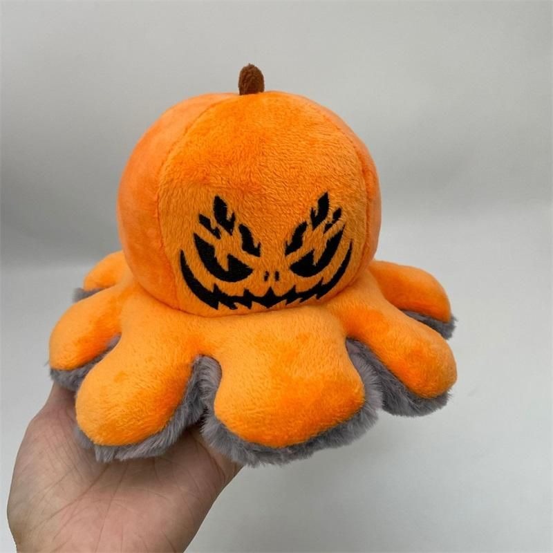Reversible Spider Pumpkin Plush by Octoplush - Reversible Spider - Reversible Pumpkin - Halloween Plush Decor - Pumpkin 2