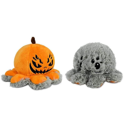 Reversible Spider Pumpkin Plush by Octoplush - Reversible Spider - Reversible Pumpkin - Halloween Plush Decor - Spider & Pumpkin