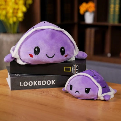Turtleplushie by Octoplush -  Reversible Turtle Plush 6 inches, 8 inches, 10 inches - Giant Stuffed Turtle 15cm, 20cm, 25cm -  Purple
